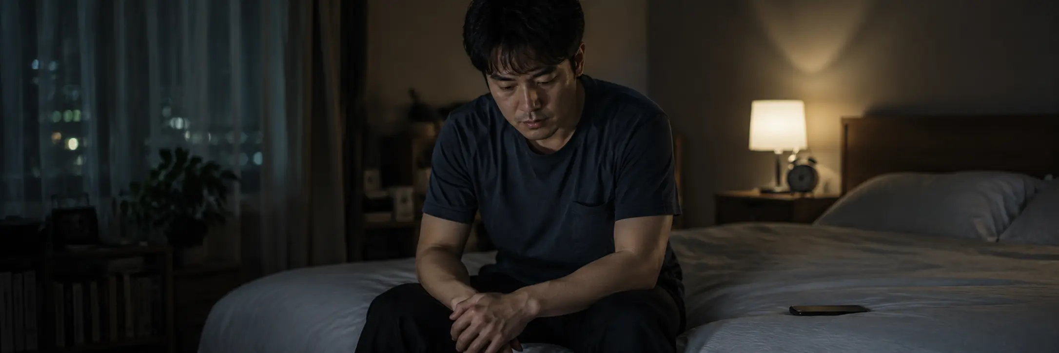 オナ電の相手探しで陥りやすい失敗を考える日本人男性のイメージ